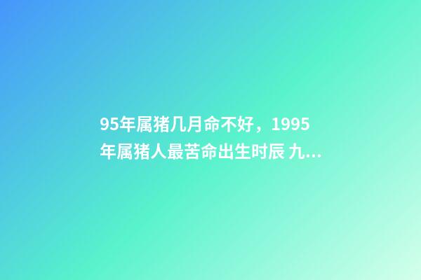 95年属猪几月命不好，1995年属猪人最苦命出生时辰 九五年的猪几月是范月-第1张-观点-玄机派